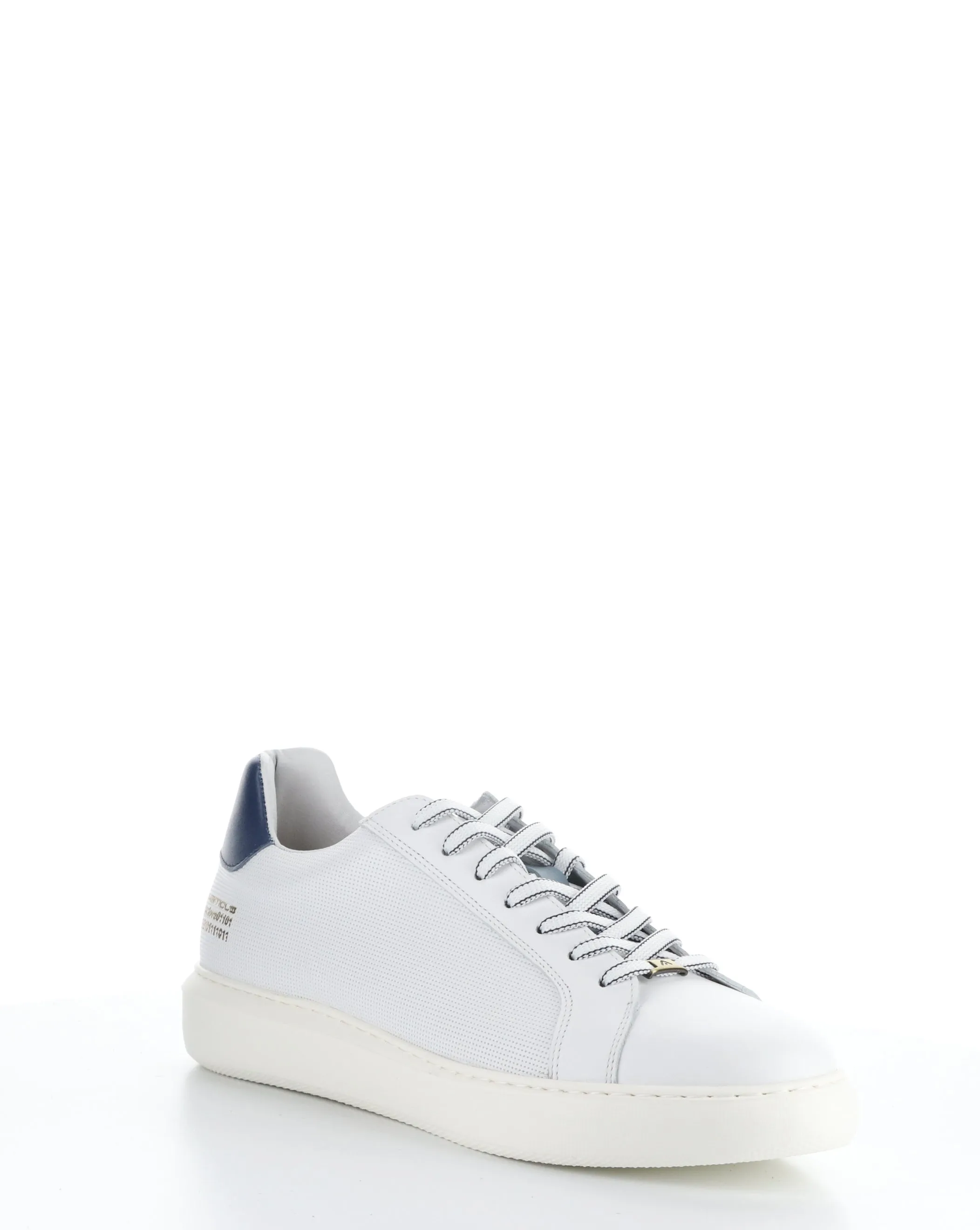 10634A Off White Blue Navy Lace Up Shoes