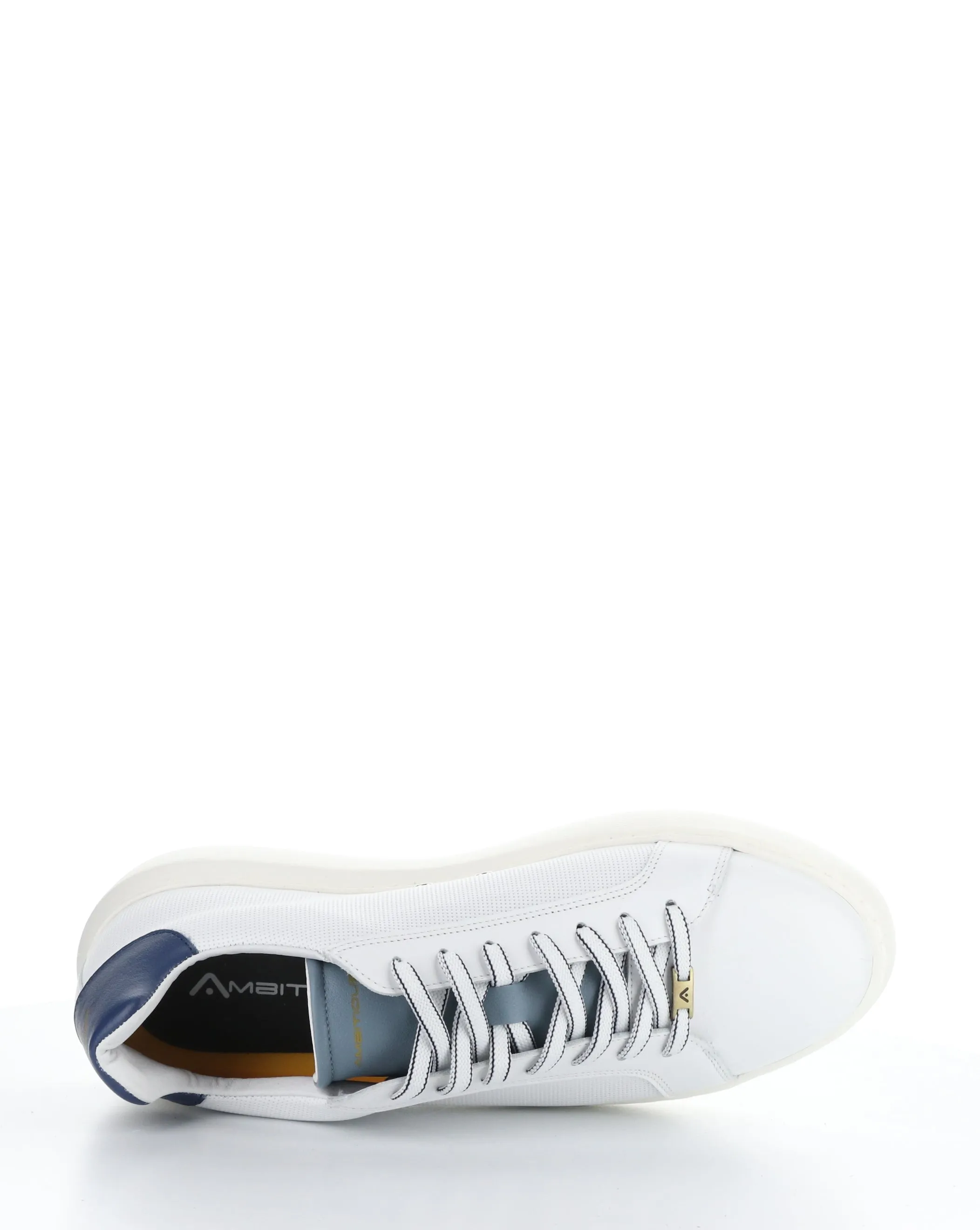 10634A Off White Blue Navy Lace Up Shoes