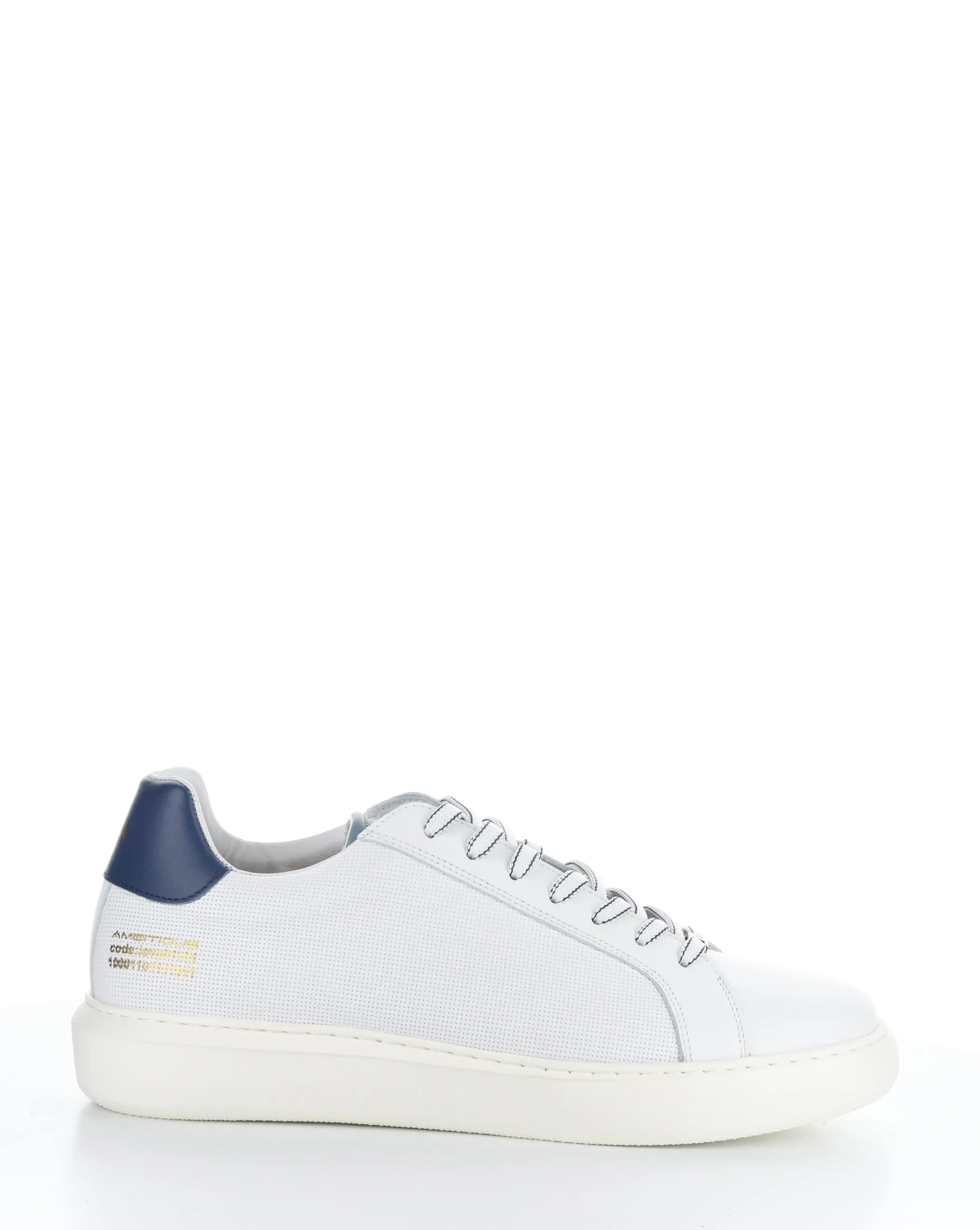 10634A Off White Blue Navy Lace Up Shoes