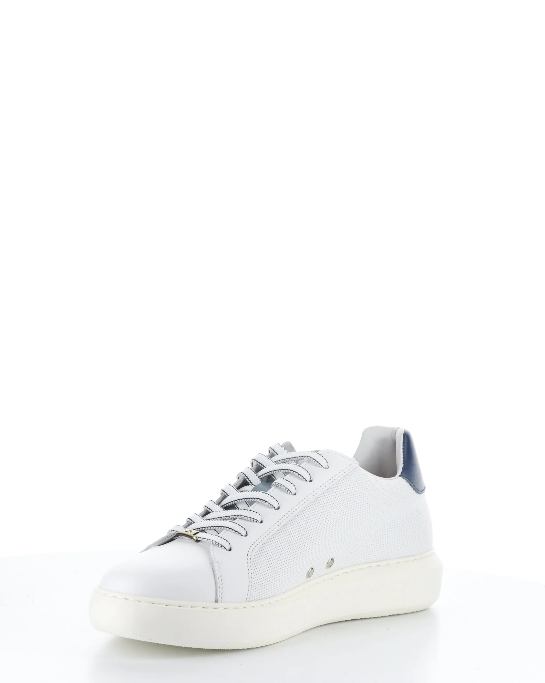 10634A Off White Blue Navy Lace Up Shoes