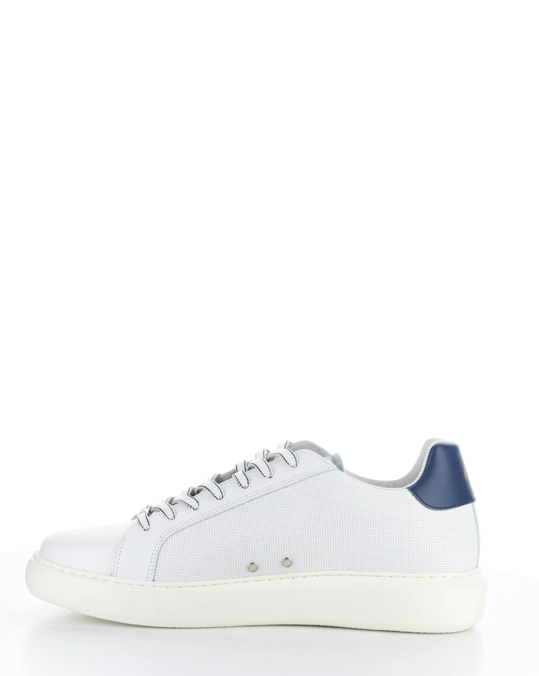 10634A Off White Blue Navy Lace Up Shoes