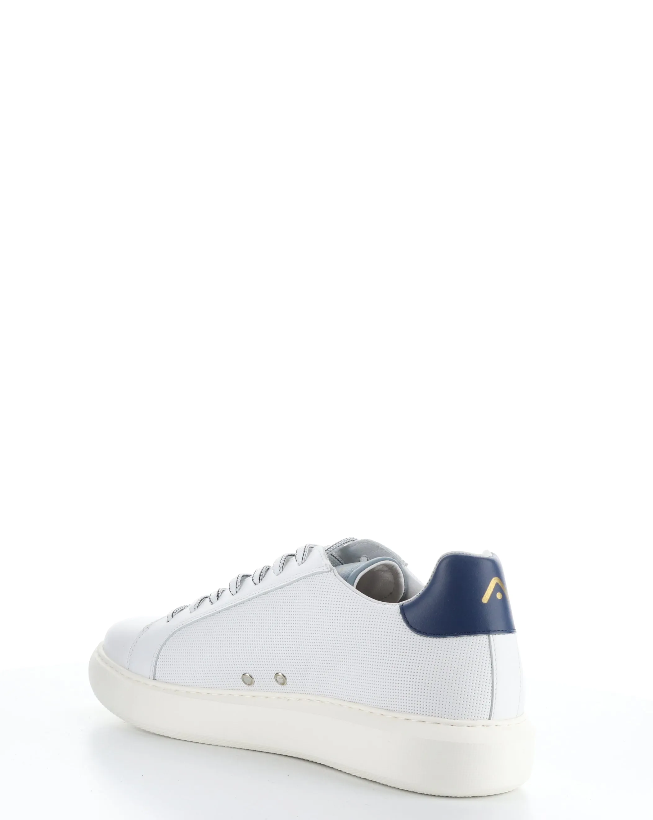 10634A Off White Blue Navy Lace Up Shoes