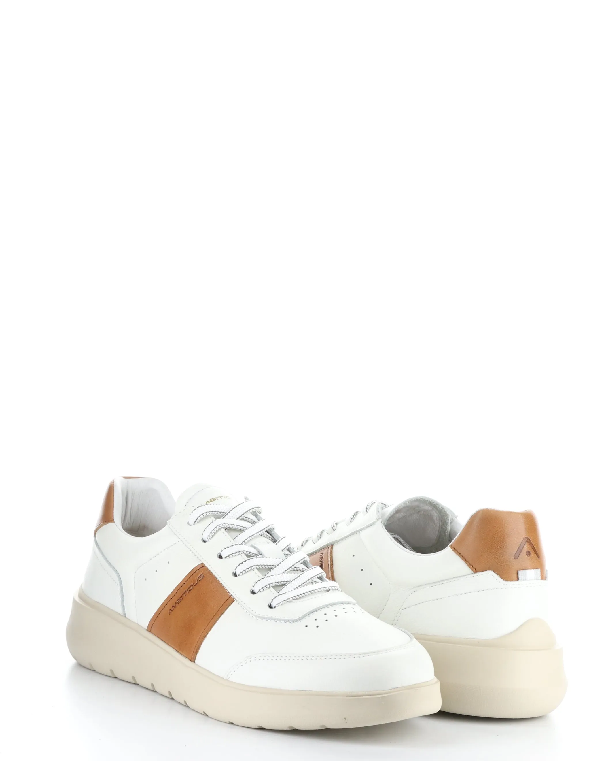 12863 White Cognac Lace-up Shoes - Best Deals, Lowest Prices & Fast Shipping | Shop Now