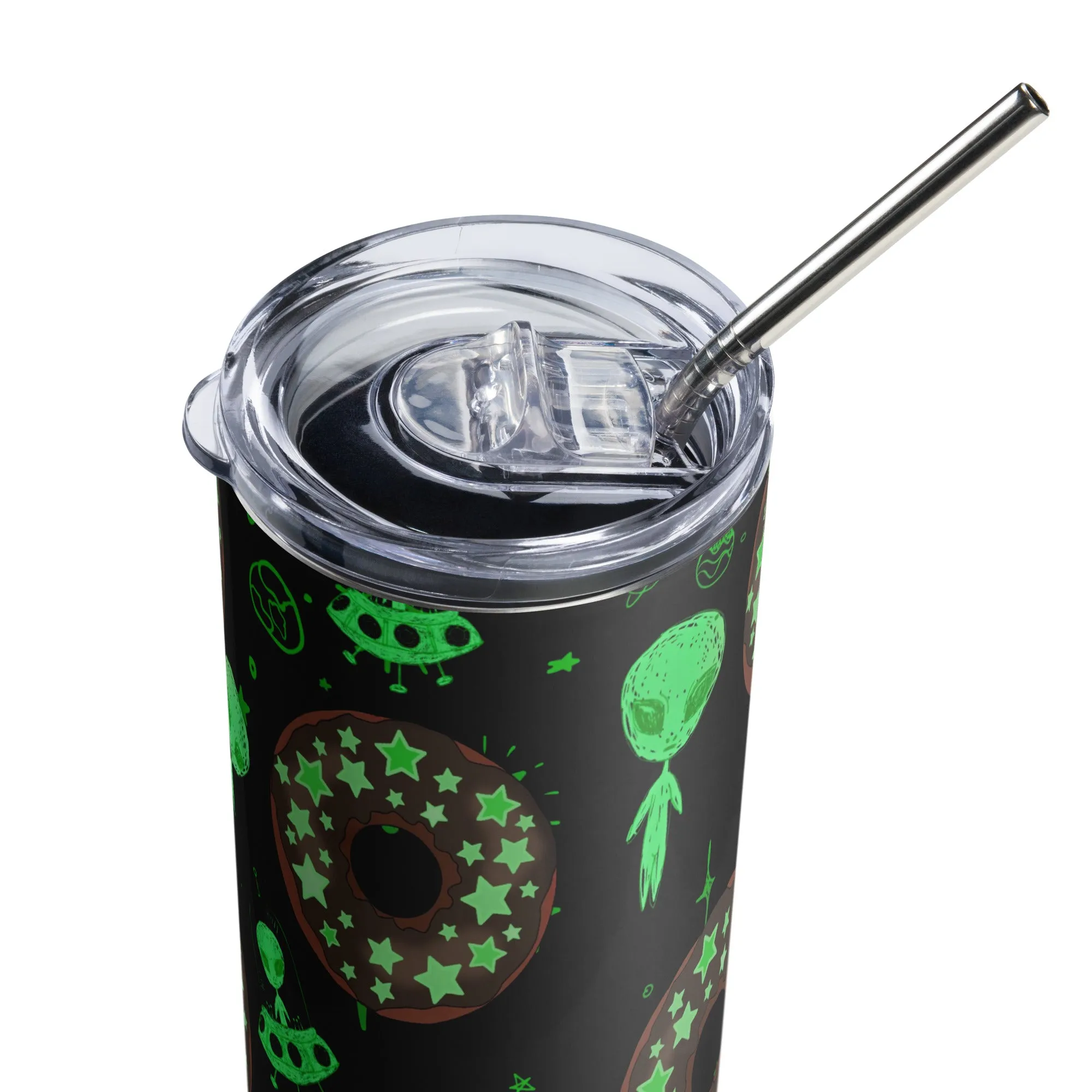 20 oz Stainless Steel Tumbler- Alien Space Donut