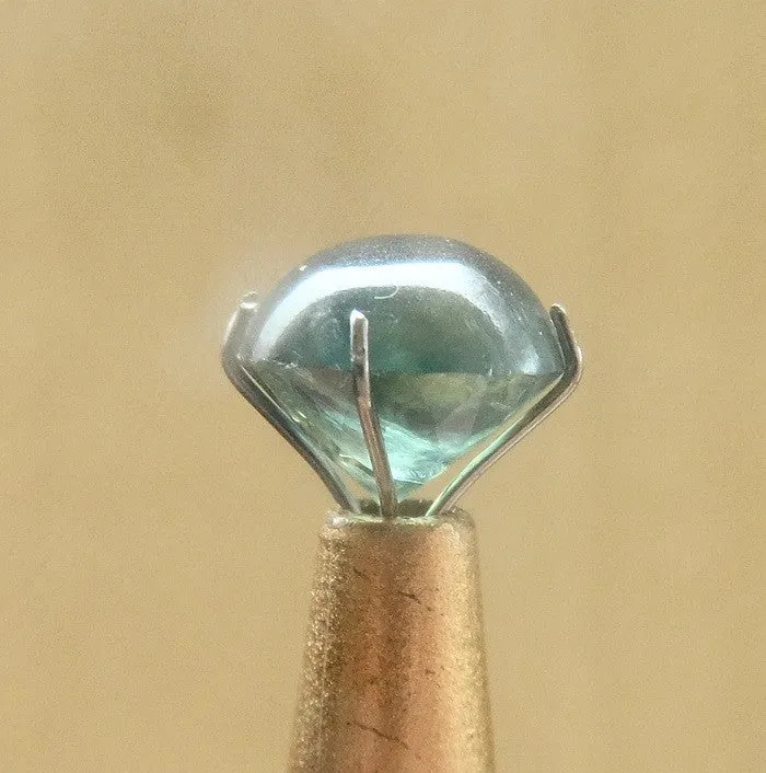 4.03 CT BUFF TOP SEA GREEN SAPPHIRE