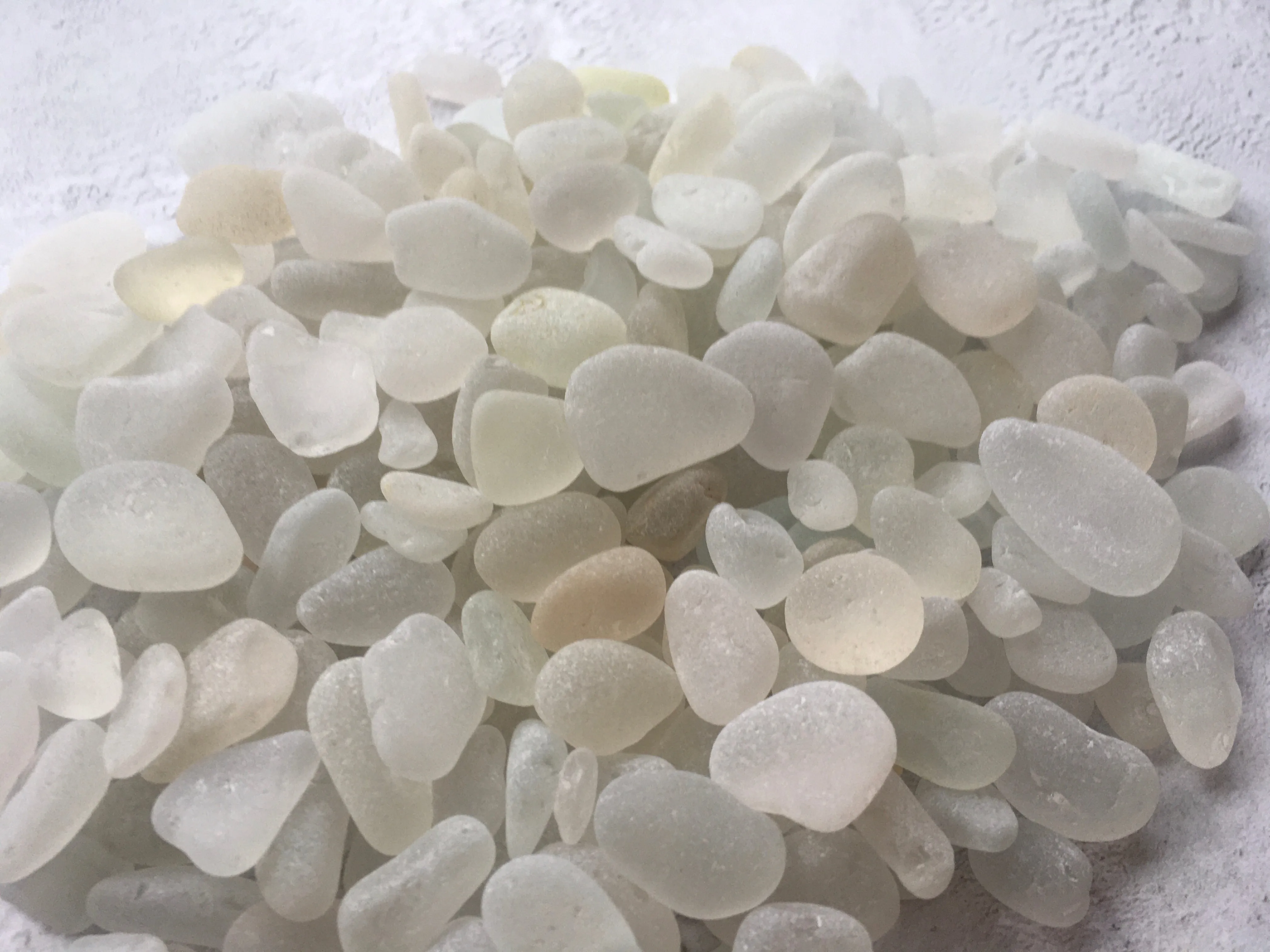 500g Seaham Sea Glass White - Jewelry and Craft MixDisplay Pieces