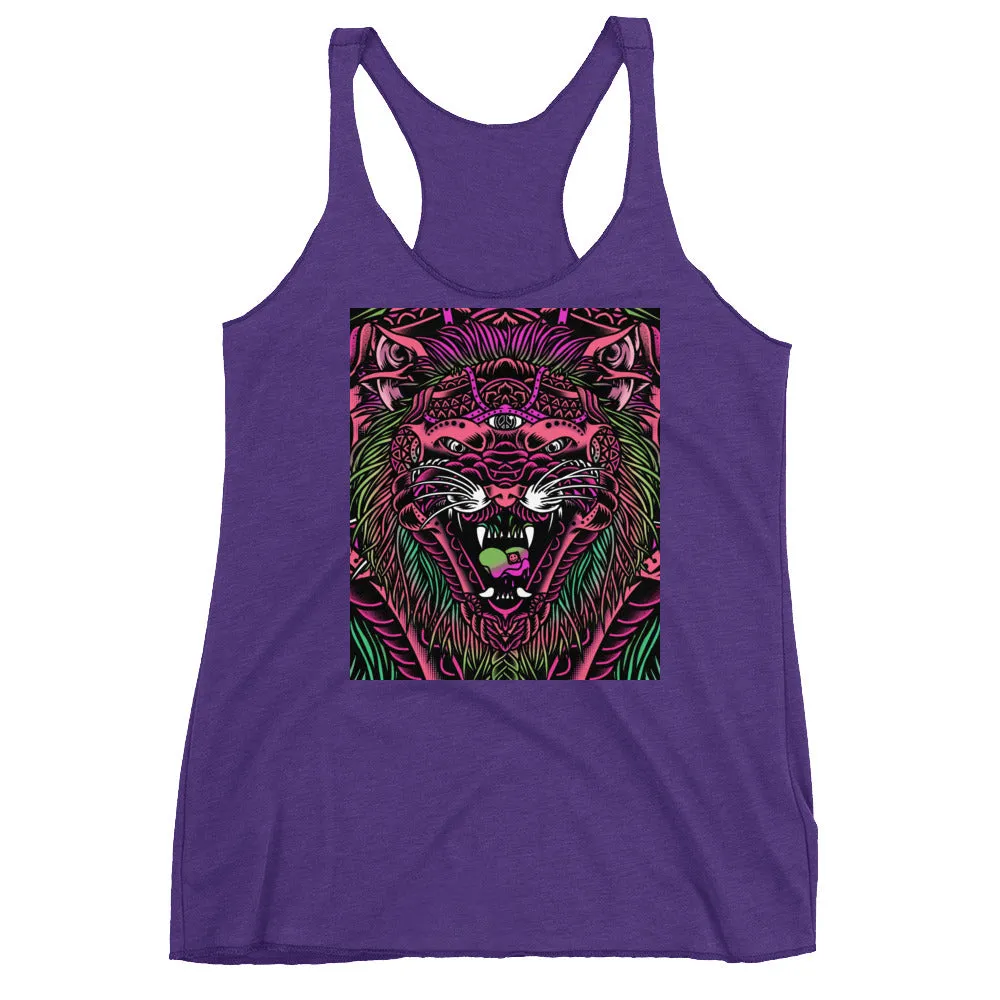 Acid Tiger Graphic Racerback Tank - Acid Tiger Tank - Graphic Racerback Tank