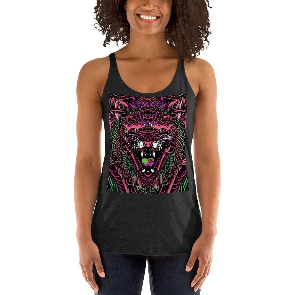 Acid Tiger Graphic Racerback Tank - Acid Tiger Tank - Graphic Racerback Tank