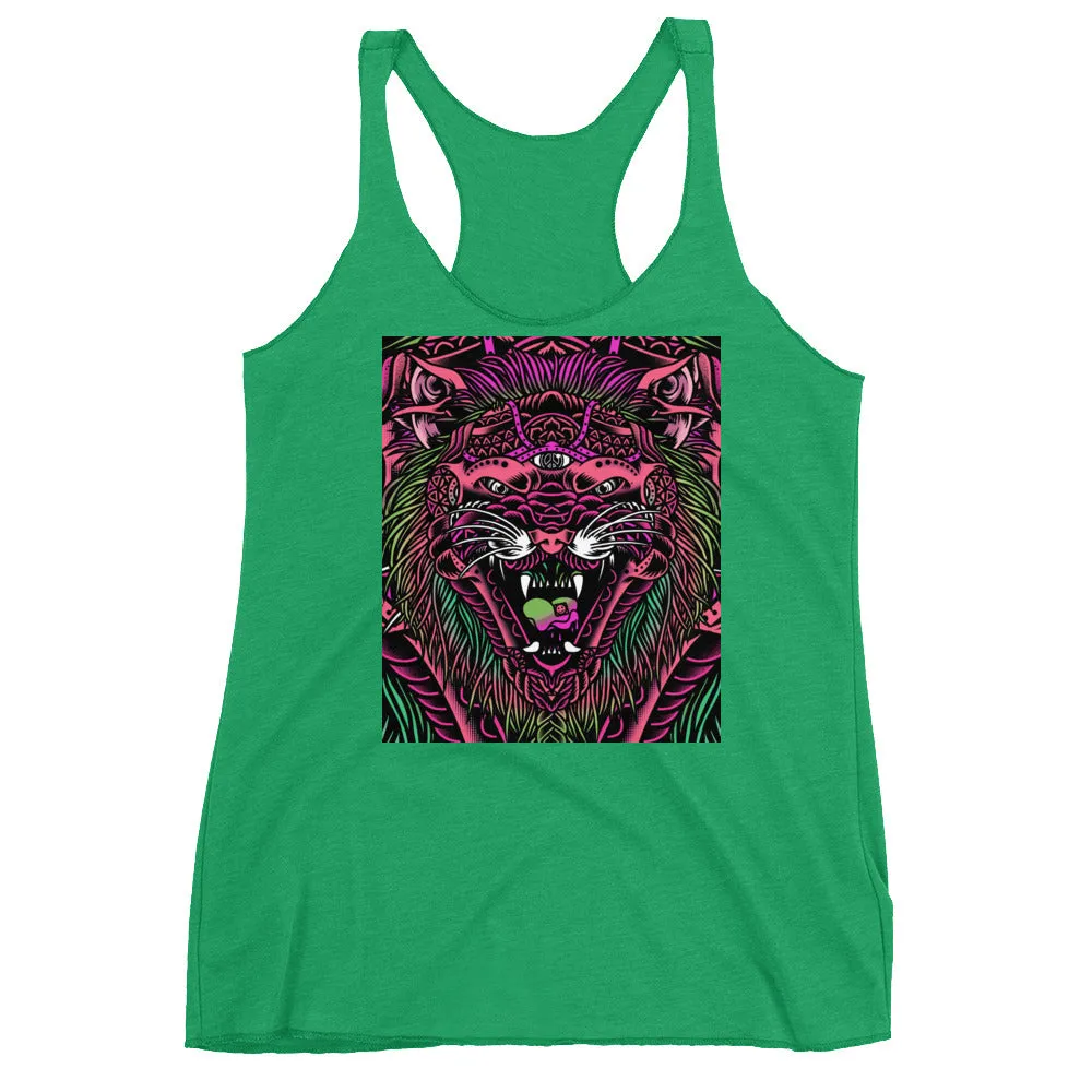 Acid Tiger Graphic Racerback Tank - Acid Tiger Tank - Graphic Racerback Tank