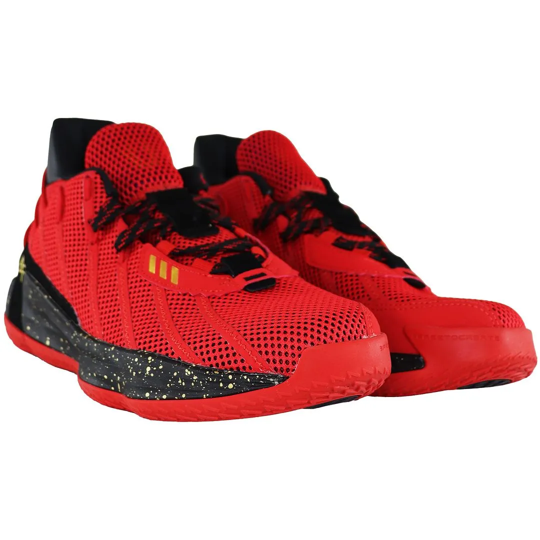 Adidas Dame 7 GCA Red Basketball Trainers for Men.