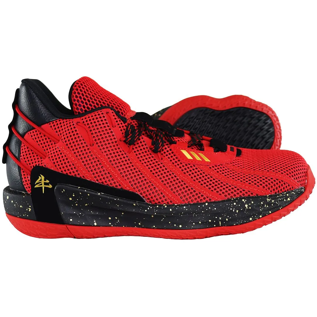 Adidas Dame 7 GCA Red Basketball Trainers for Men.