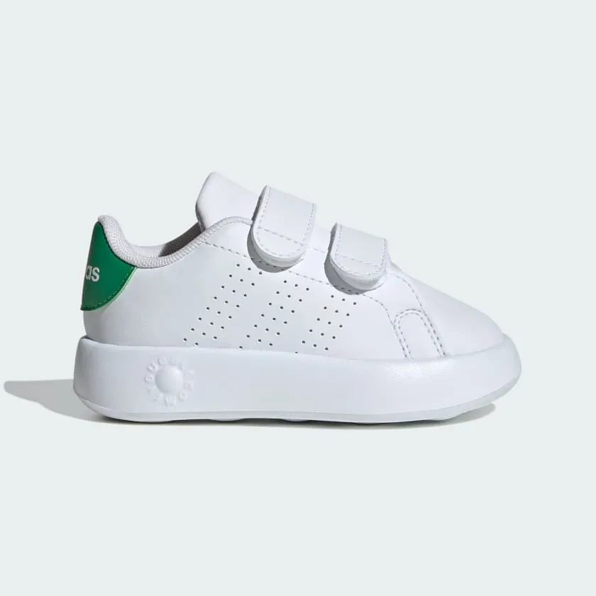 adidas kids white green shoes advantage