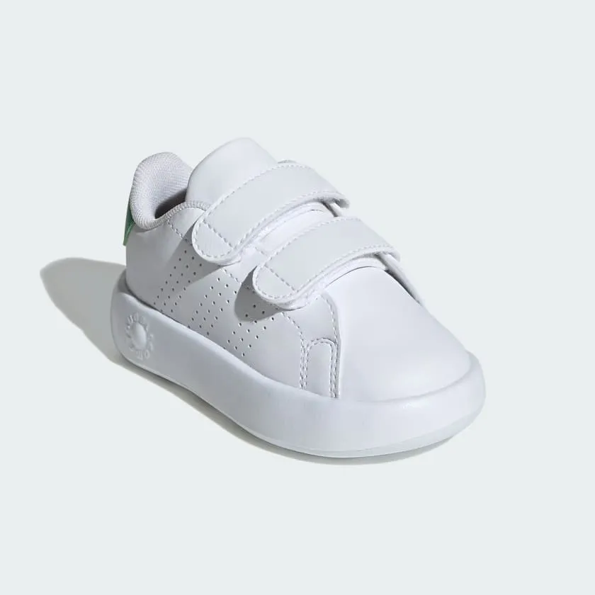 adidas kids white green shoes advantage