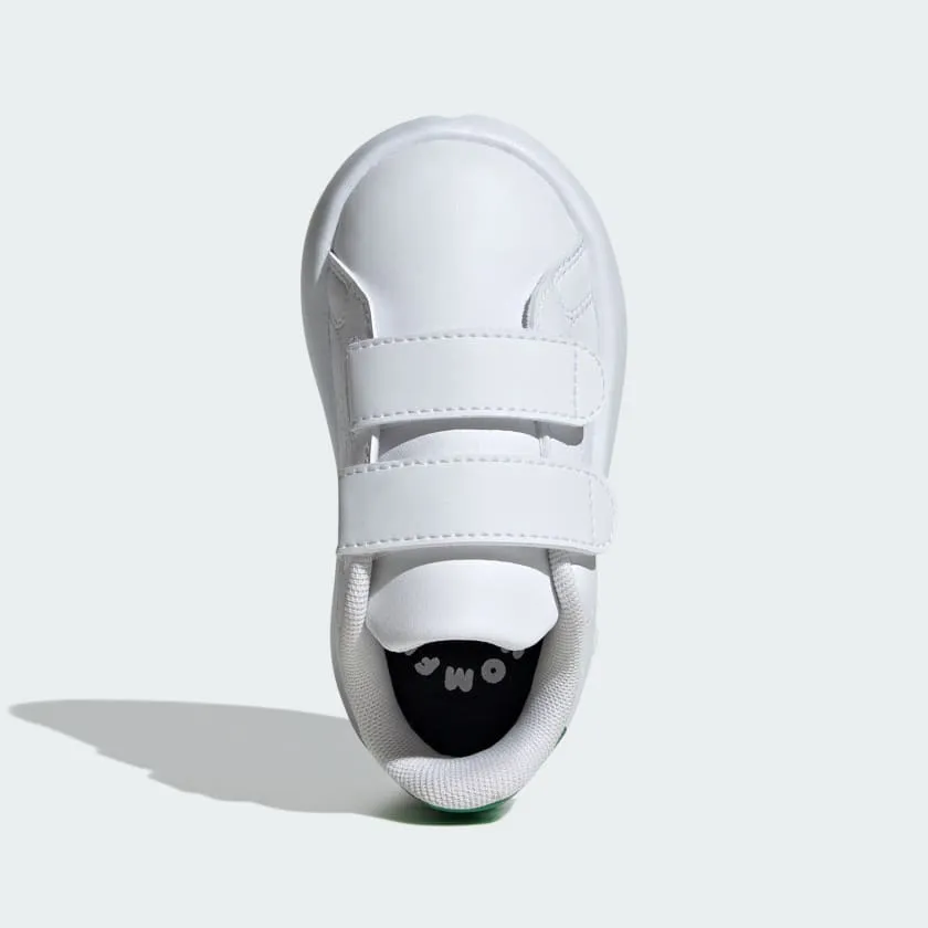 adidas kids white green shoes advantage