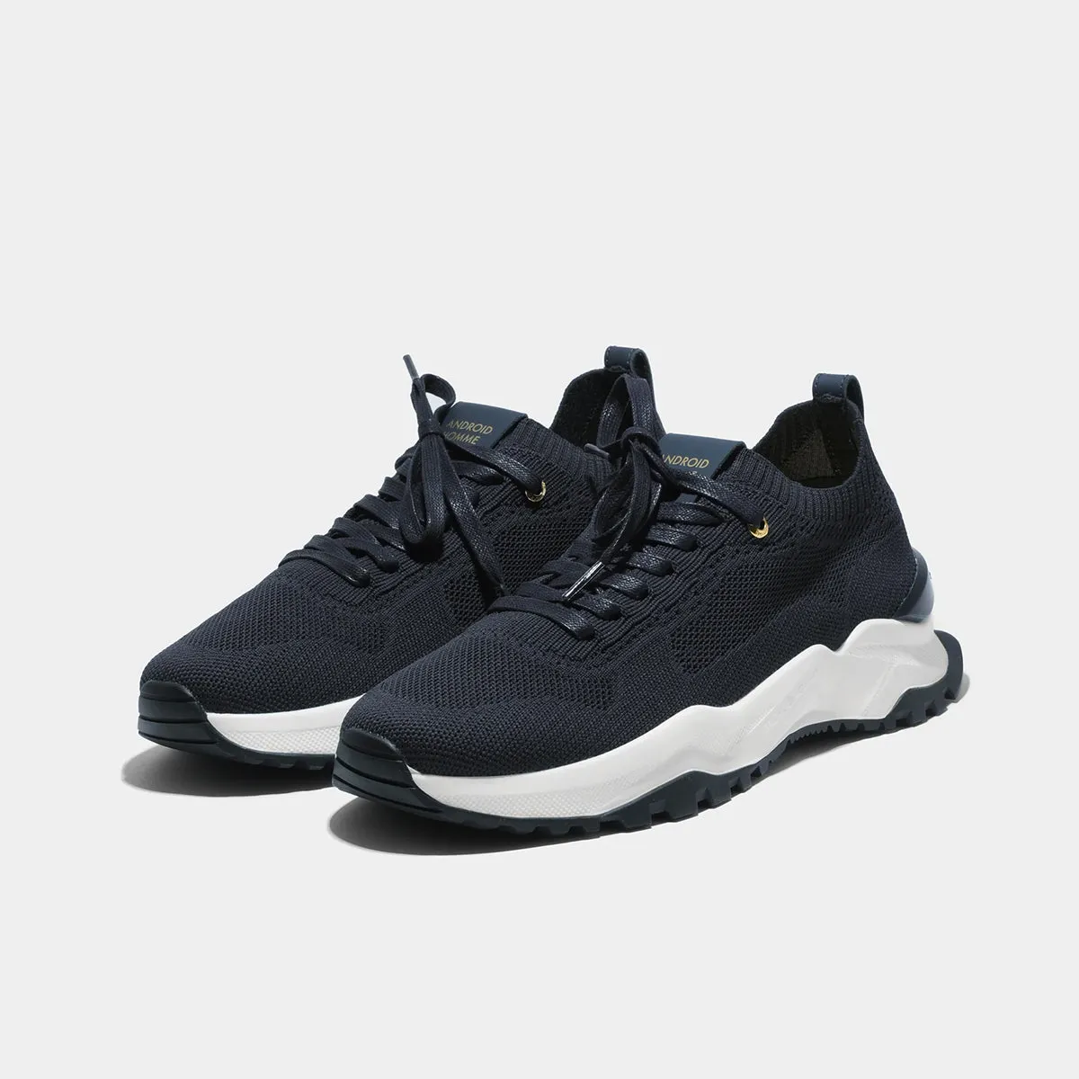 Android Homme - Leo Carillo Trainers, Navy Knit