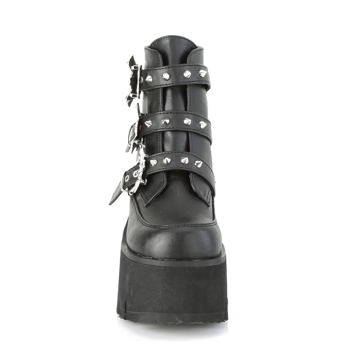 Ashes 55 Chunky Bat Boot Black Vegan Leather - 3.5