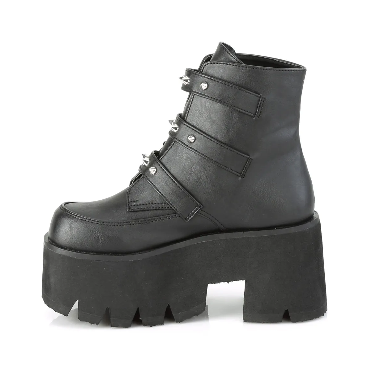 Ashes 55 Chunky Bat Boot Black Vegan Leather - 3.5