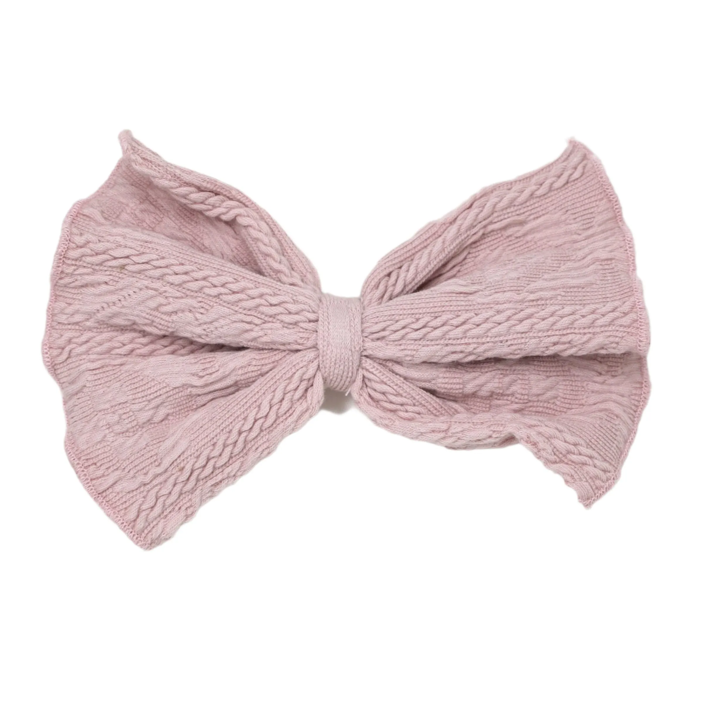 Baby Knit Bow Headband - Blush