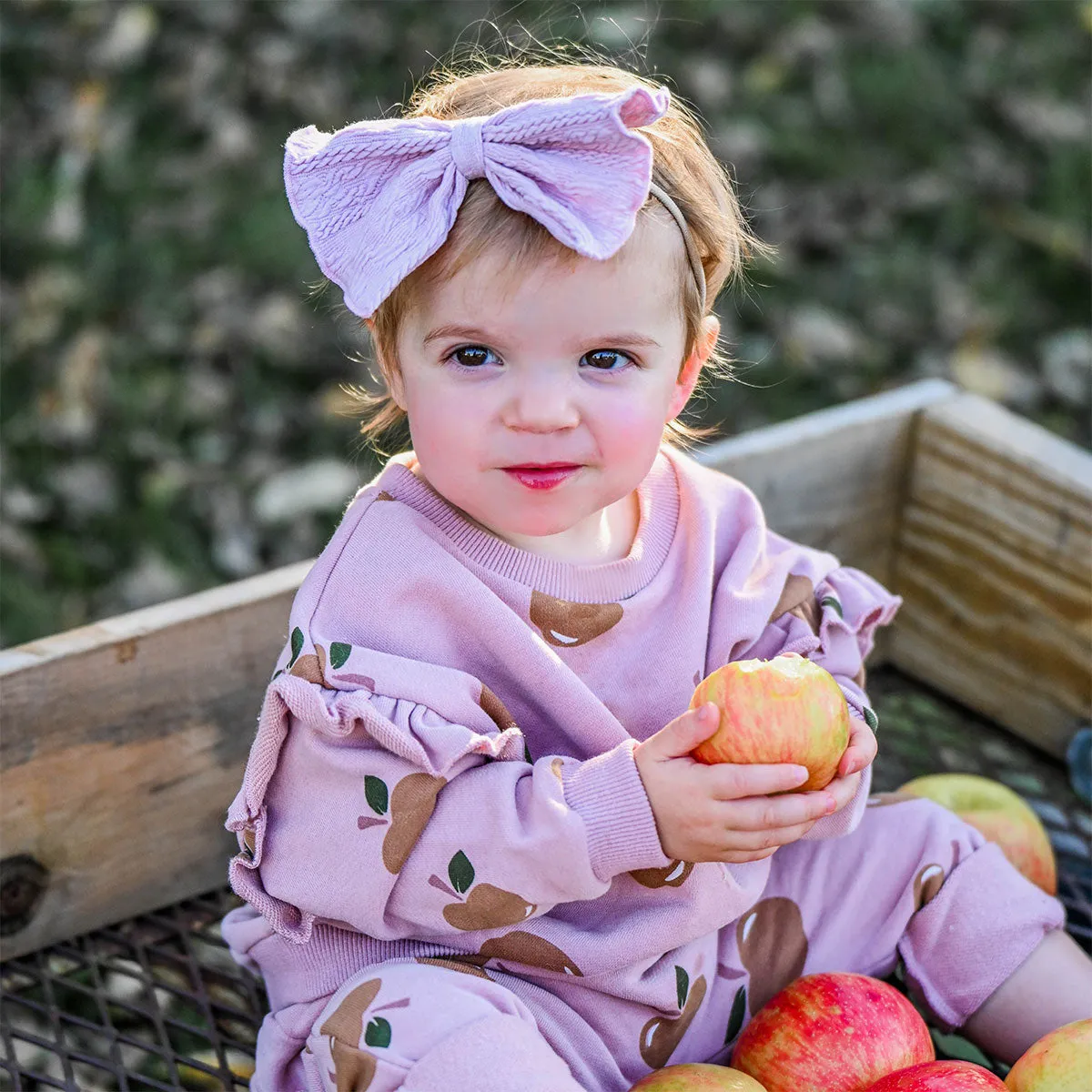 Baby Knit Bow Headband - Blush