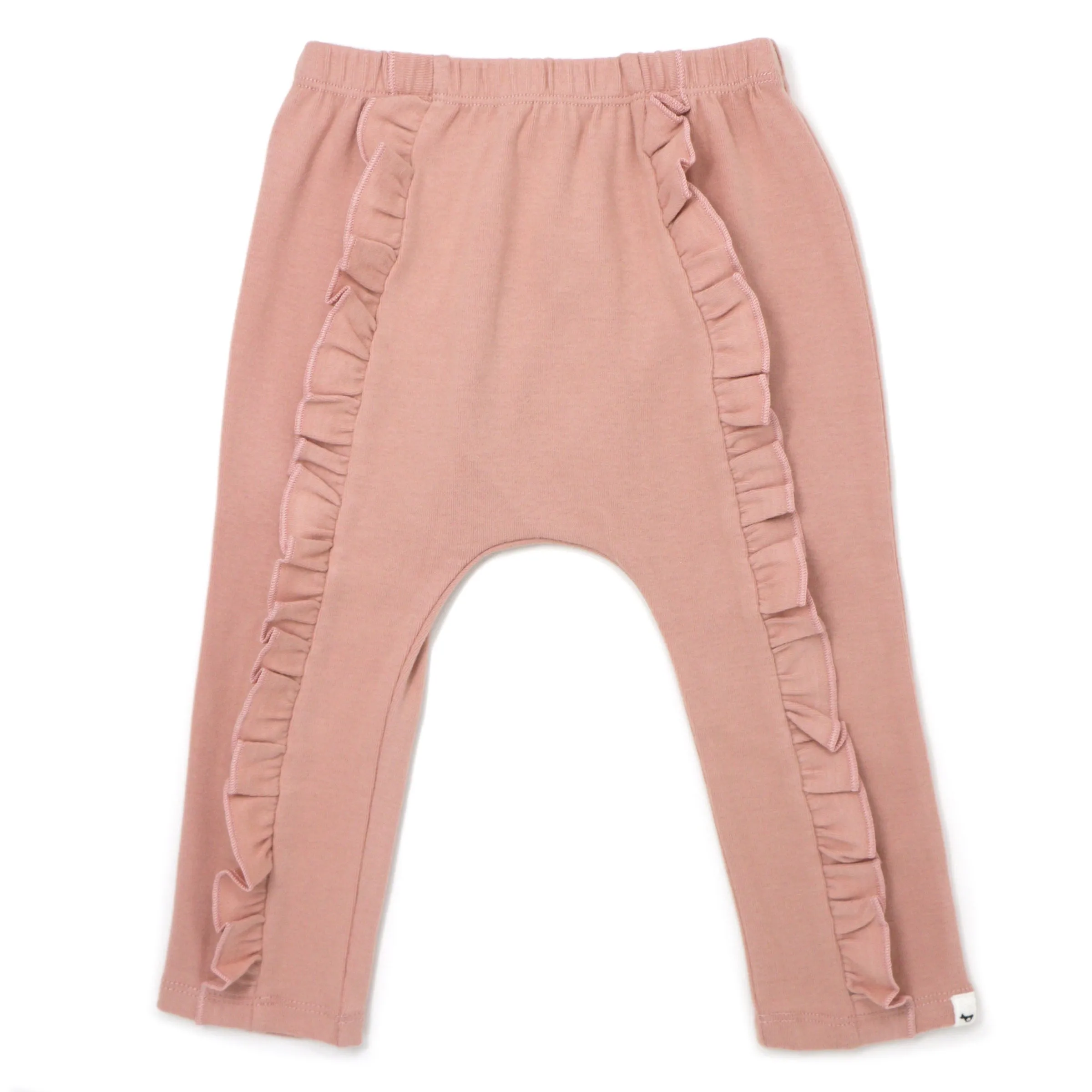 Baby Ruffle Front Pant in Misty Rose