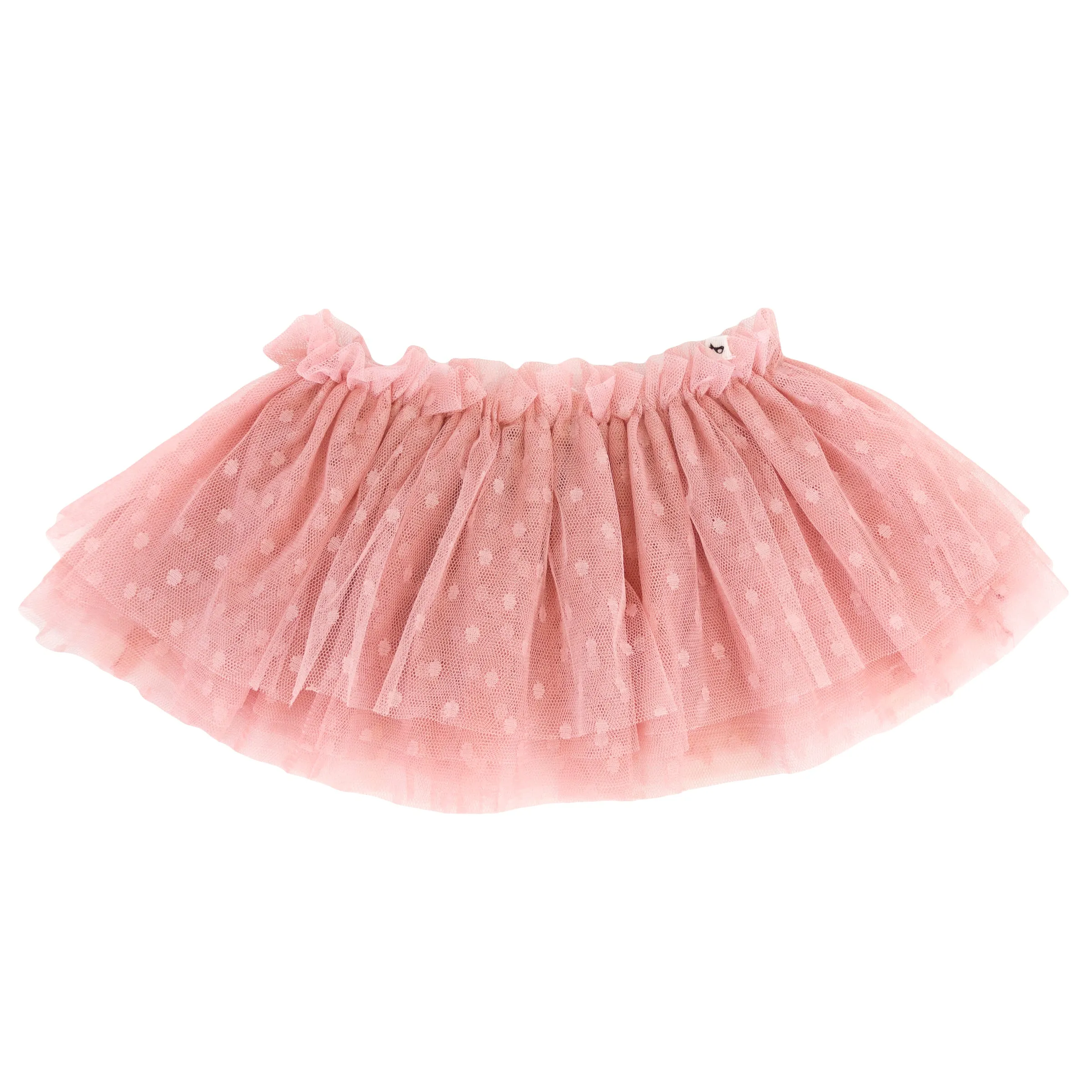 Baby Tutu Skirt - Blush Dotted Mesh Frill