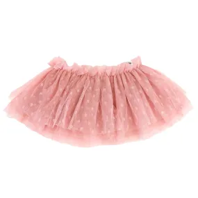 Baby Tutu Skirt - Blush Dotted Mesh Frill