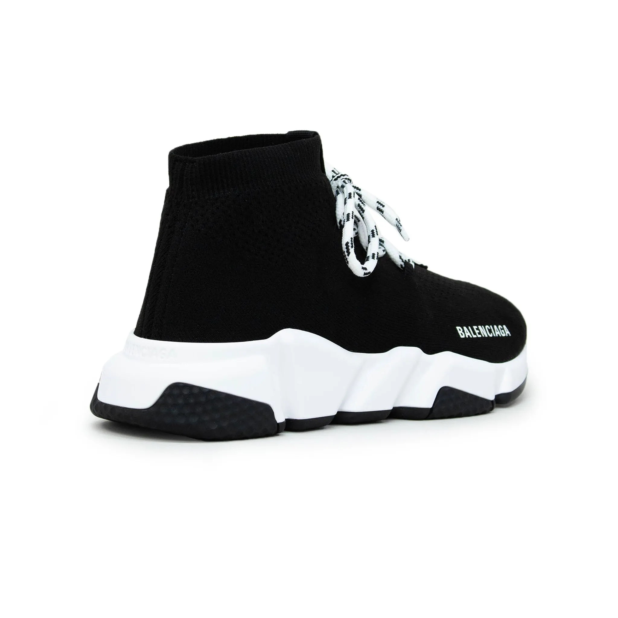 Balenciaga Speed Knit Sock in Black and White - Women's