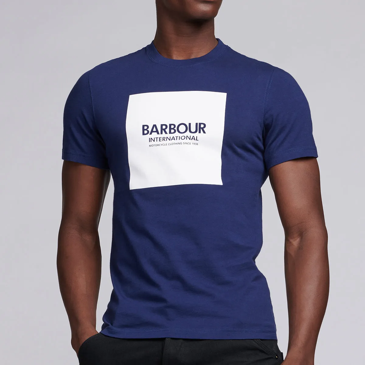 Barbour International - Blue Block Logo T-Shirt