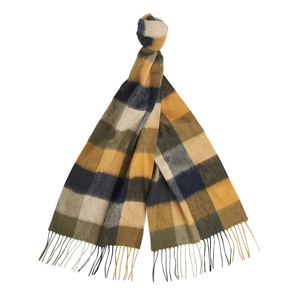 Barbour Large Tattersall Scarf - Forest Mist