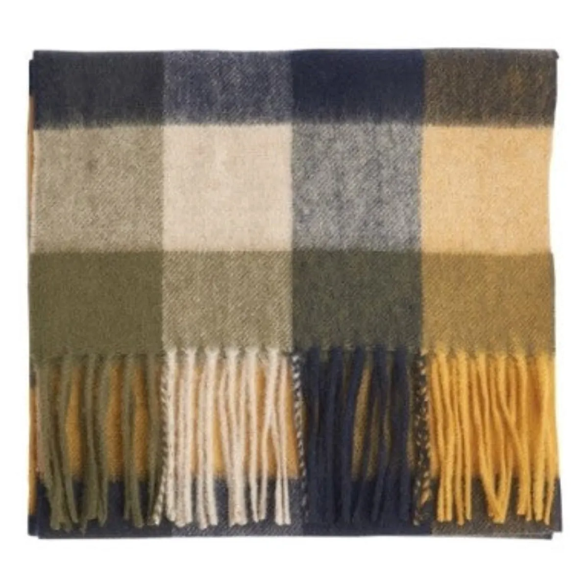 Barbour Large Tattersall Scarf - Forest Mist