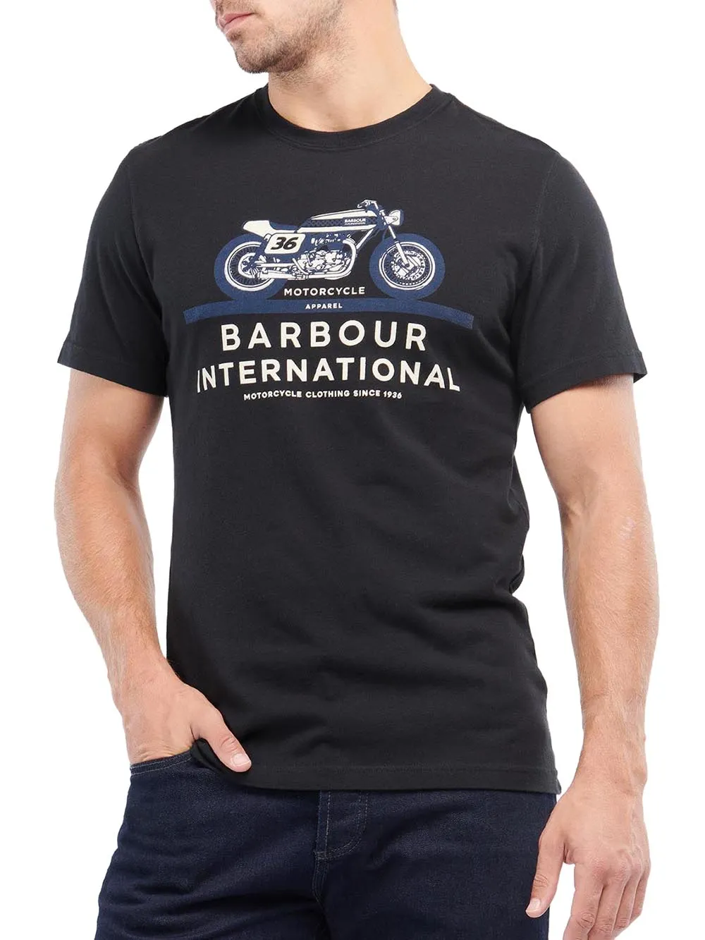 Barbour Men's Mts0938 B.intl Cal Tee Nero