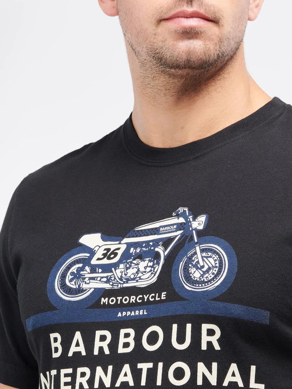 Barbour Men's Mts0938 B.intl Cal Tee Nero