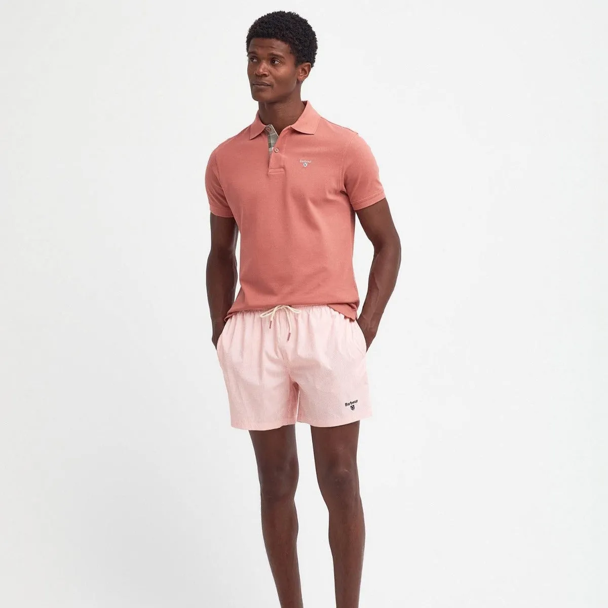 Barbour Men's Pink Clay Somerset Swim Shorts