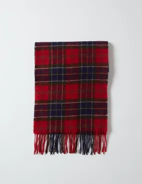 Barbour Red Tartan Scarf - Lambswool