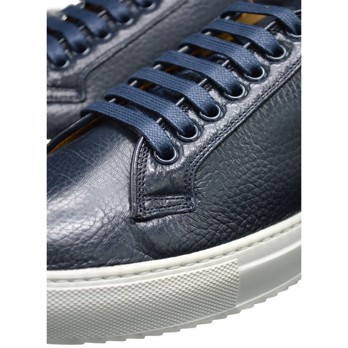 Berwick 1707 Trainer (D571) - Dark Blue Deerskin Shoes