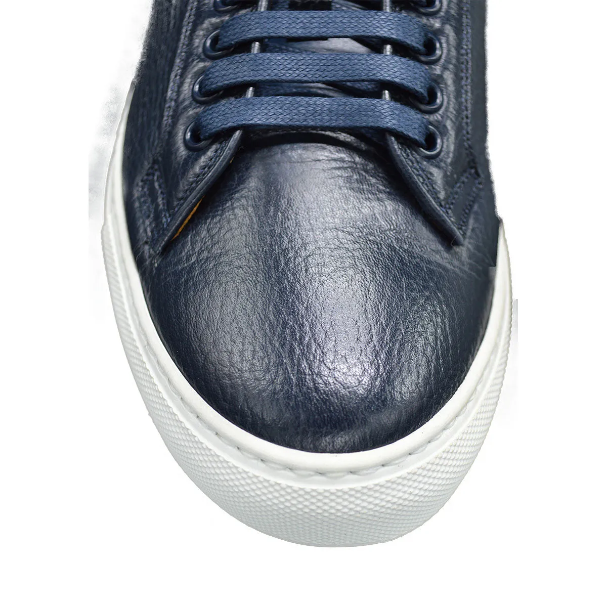 Berwick 1707 Trainer (D571) - Dark Blue Deerskin Shoes