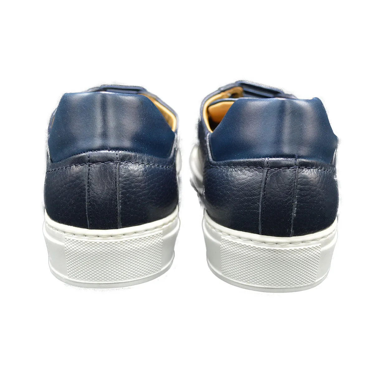 Berwick 1707 Trainer (D571) - Dark Blue Deerskin Shoes