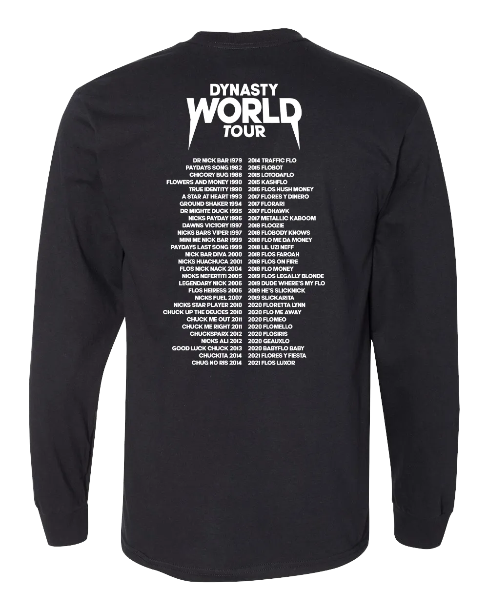 Black Longsleeve Tee for Dynasty World Tour