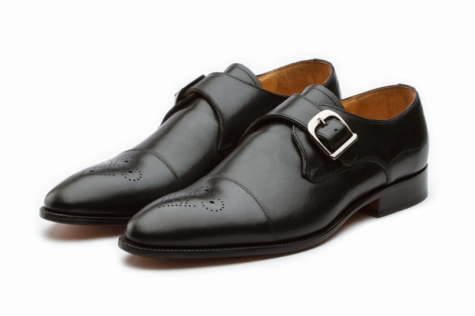 Black Single Monkstrap Shoes