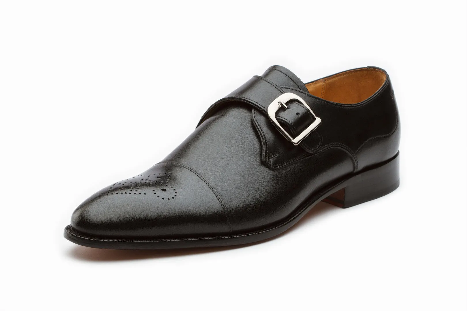 Black Single Monkstrap Shoes