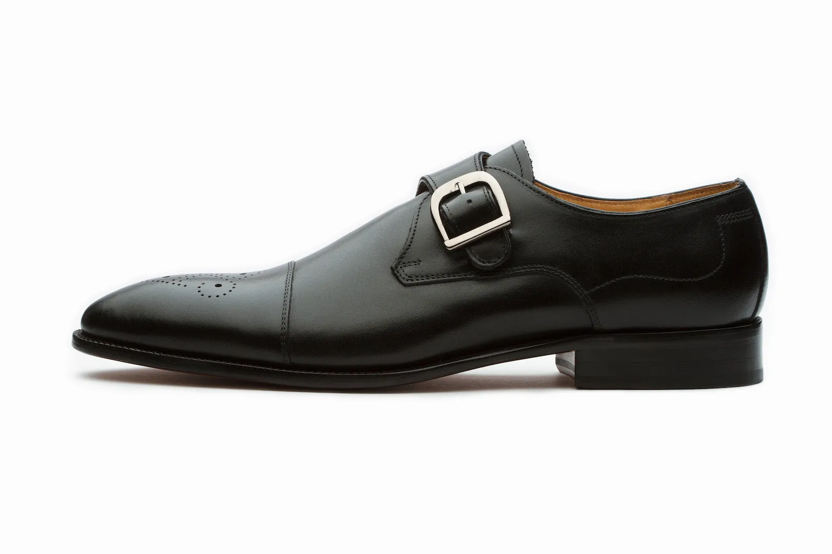 Black Single Monkstrap Shoes