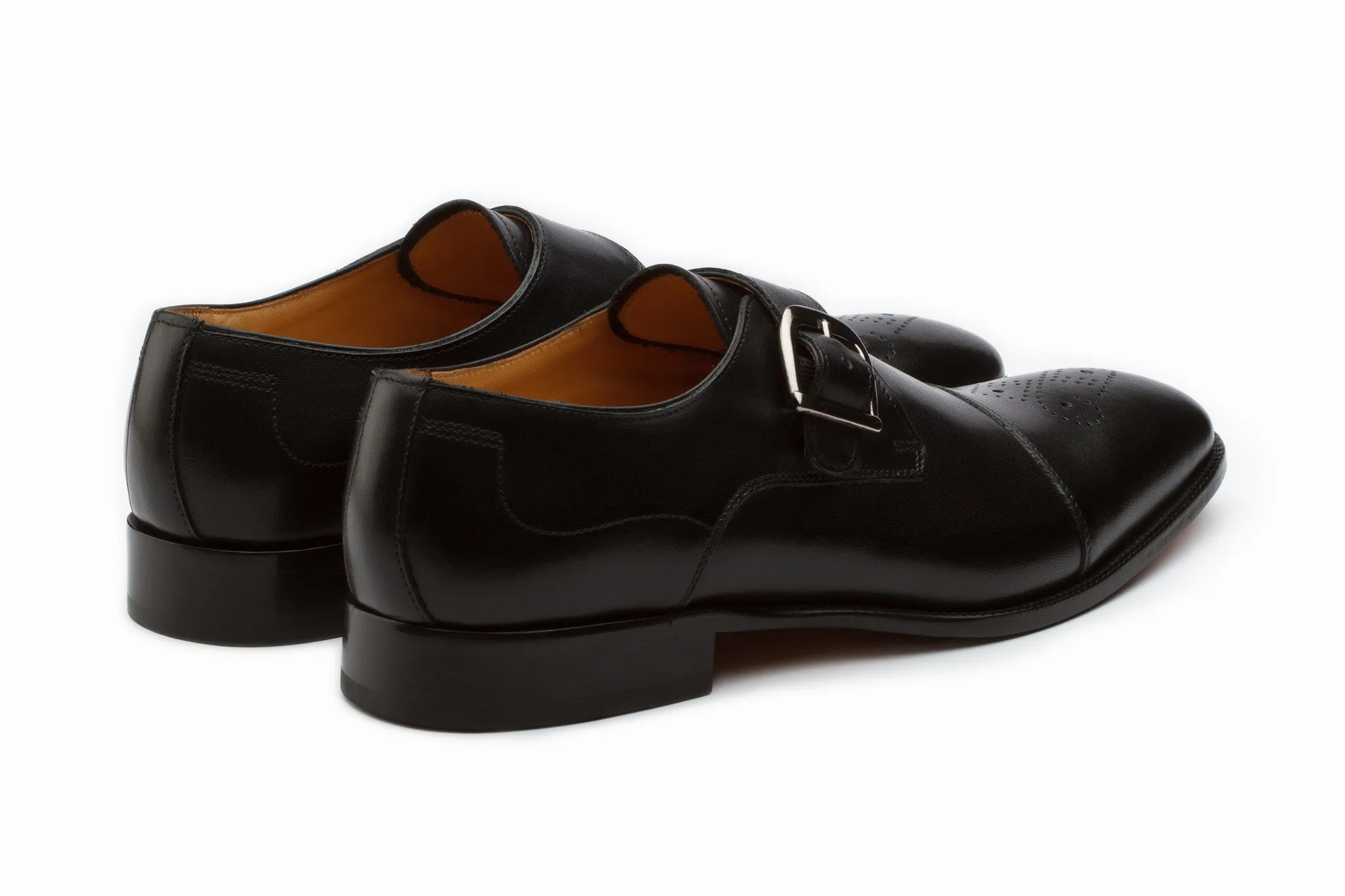 Black Single Monkstrap Shoes