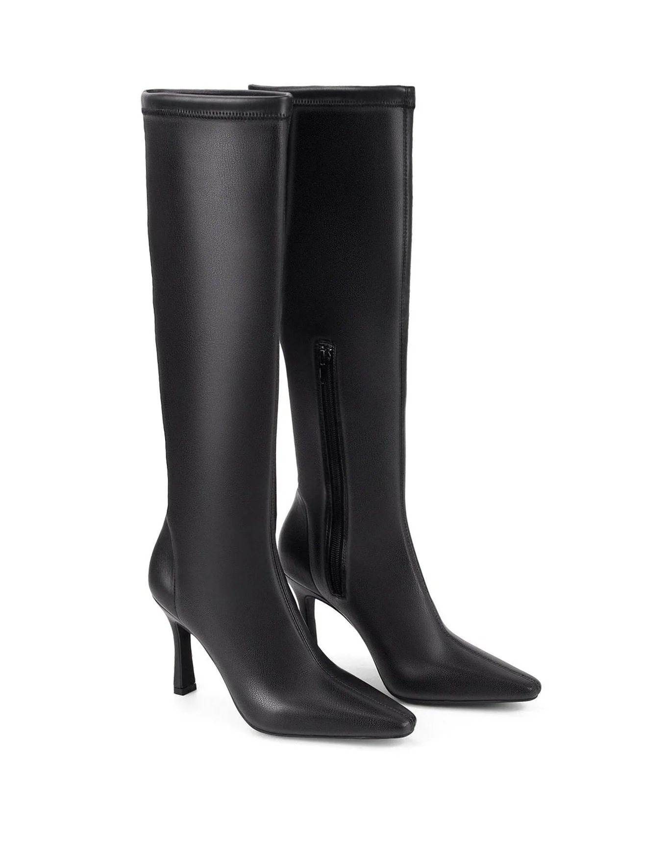 Black Stretch Divine Knee High Stretch Boots