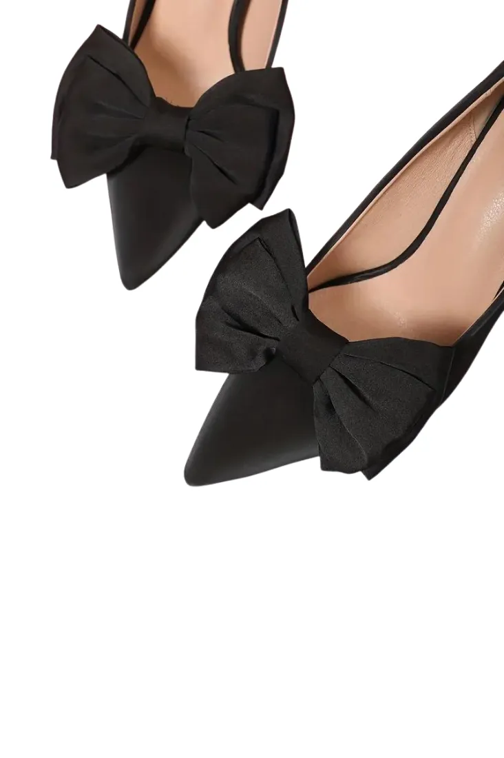 Bow Shoe Clips - Black: Elegant, Stylish and Versatile Bow Shoe Accessories