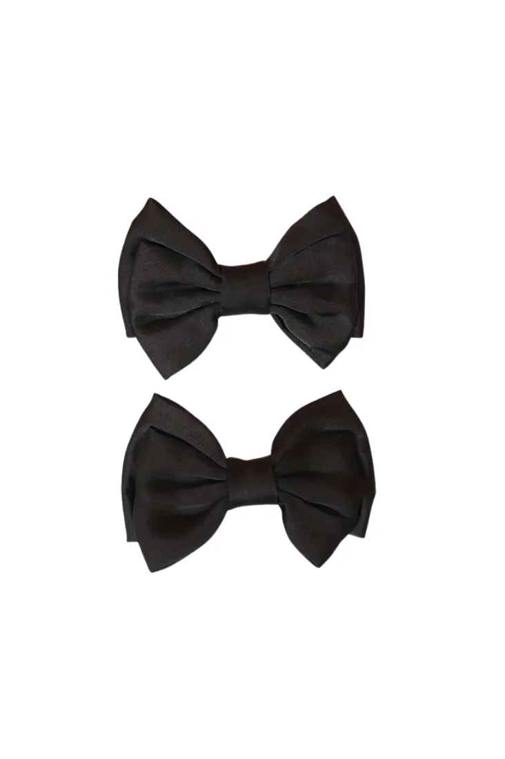 Bow Shoe Clips - Black: Elegant, Stylish and Versatile Bow Shoe Accessories