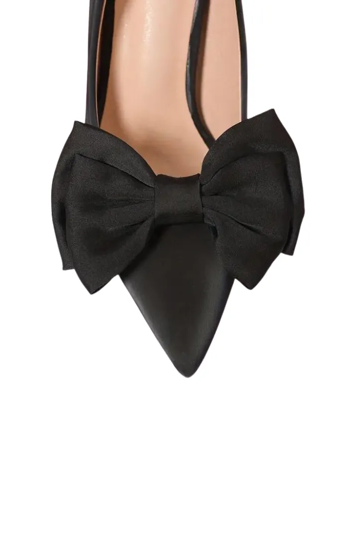 Bow Shoe Clips - Black: Elegant, Stylish and Versatile Bow Shoe Accessories