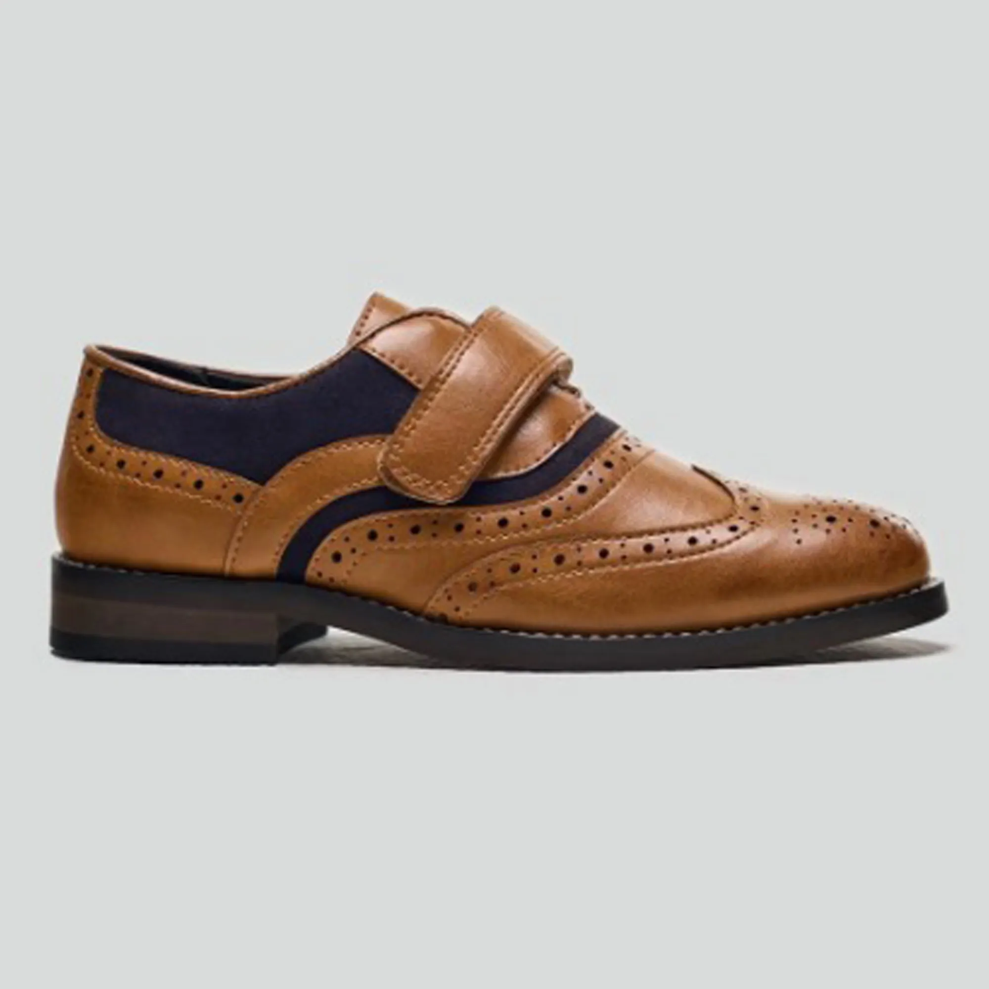 Boys Children’s Cavani Tan Leather Brogues Formal Shoes