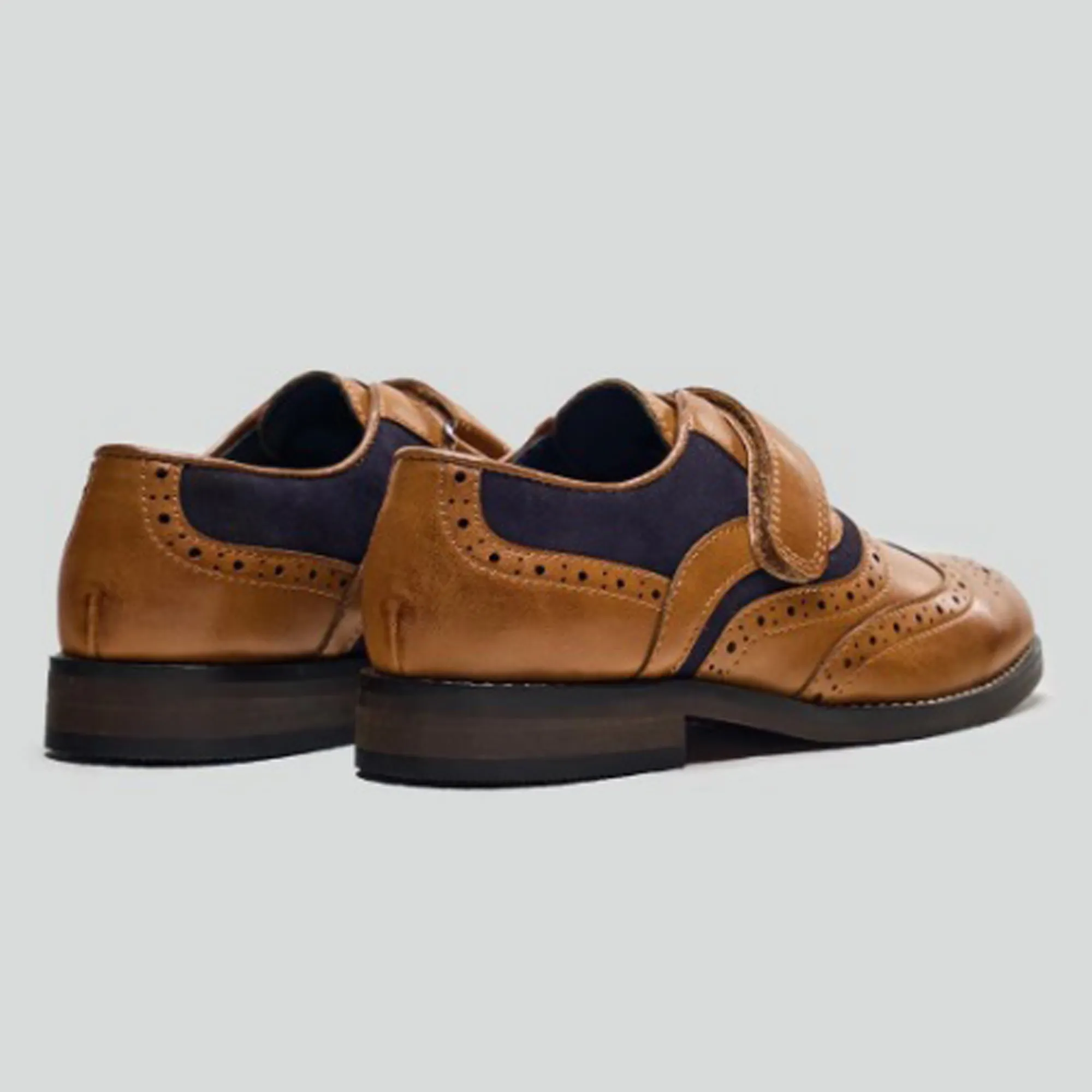 Boys Children’s Cavani Tan Leather Brogues Formal Shoes