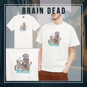 BRAIN DEAD  |Crew Neck Unisex Street Style Cotton Short Sleeves Logo