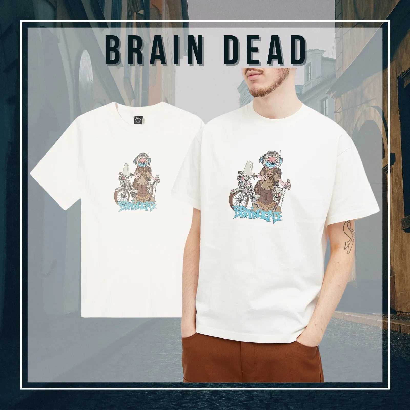 BRAIN DEAD  |Crew Neck Unisex Street Style Cotton Short Sleeves Logo